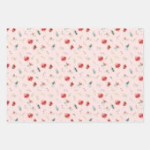 Elegant bloemengroen winterpatroon inpakpapier vel (Voorkant 2)