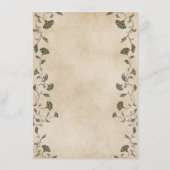 Elegant  bloemenhoofdstuk bruiloft Kaart invoegen (Achterkant)