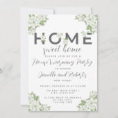 Elegant Bloemenhuis Sweet Home House Warming Kaart (Voorkant)