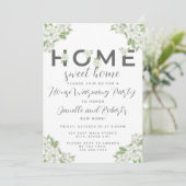 Elegant Bloemenhuis Sweet Home House Warming Kaart (Staand voorkant)