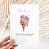 Elegant bloemenijs Vrijgezellenfeest Bedankkaart