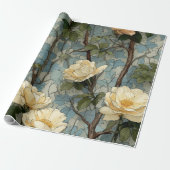 Elegant  bloemeninpakpapier | botanisch cadeaupapier (Uitgerold)