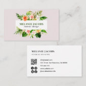 Elegant bloemeninterieur visitekaartje (Voorkant / Achterkant)