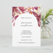 Elegant Bloemenkoraal Paarse Goud Kaart (Staand voorkant)