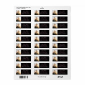 Elegant bloemenkruis etiket (Full Sheet)