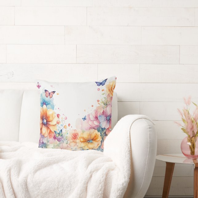 Elegant Bloemenkussen_ Schoonheid voor uw huis Kussen (Bank)