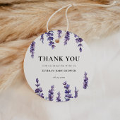 Elegant bloemenlavendel Baby shower Bedankjes Labels