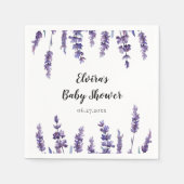 Elegant bloemenlavendel Baby shower Servet (Voorkant)