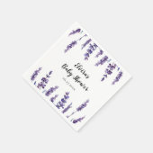 Elegant bloemenlavendel Baby shower Servet (Hoek)