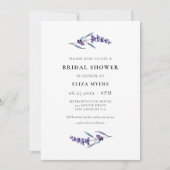 Elegant bloemenlavendel Vrijgezellenfeest Kaart (Voorkant)