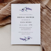 Elegant bloemenlavendel Vrijgezellenfeest Kaart