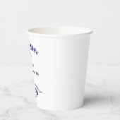 Elegant bloemenlavendel Vrijgezellenfeest Papieren Bekers (Links)