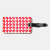 Elegant bloemenmodern monogram bagagelabel (Achterkant horizontaal)