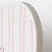 Elegant bloemenmonogram kuif pickleball paddle (Links Detail)