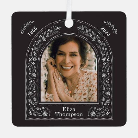 Elegant bloemenmonument metalen ornament (Voorkant)