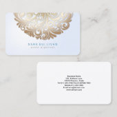 Elegant bloemenmotief Event Planner Visitekaartje (Voorkant / Achterkant)