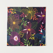 Elegant bloemennaadloos patroon, artistiek ontwerp wandkleed (Voorkant (horizontaal))