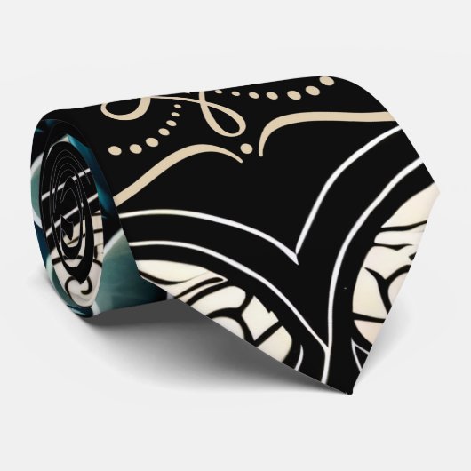 Elegant bloemenontwerp dat luxe uitstraalt stropdas (Opgerold)