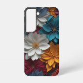 Elegant bloemenontwerp met kleurrijke bloemen samsung galaxy hoesje (Achterkant)