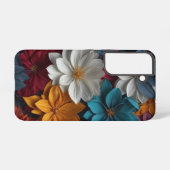 Elegant bloemenontwerp met kleurrijke bloemen samsung galaxy hoesje (Achterkant horizontaal)