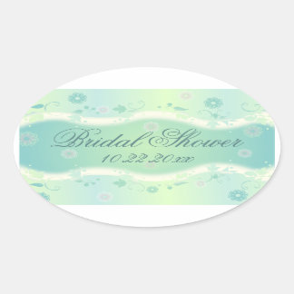 Elegant bloemenontwerp Ovaal Vrijgezellenfeest Sti Ovale Sticker