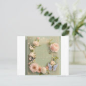 Elegant bloemenontwerp Uitnodiging Briefkaart (Staand voorkant)