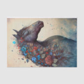 Elegant bloemenpaard tissuepapier (Voorkant)