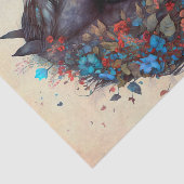 Elegant bloemenpaard tissuepapier (Detail)