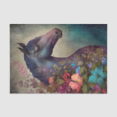 Elegant bloemenpaard tissuepapier (Voorkant)