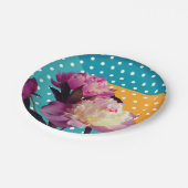 Elegant bloemenpapier Borden Papieren Bordje (Gekanteld)