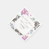 Elegant bloemenpapier servet (Hoek)