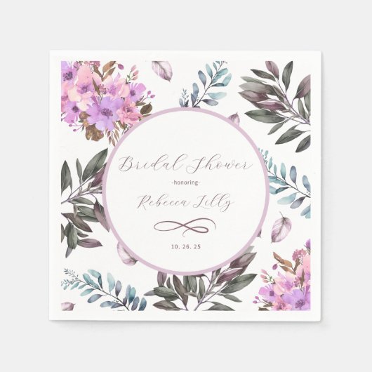 Elegant bloemenpapier servet (Voorkant)