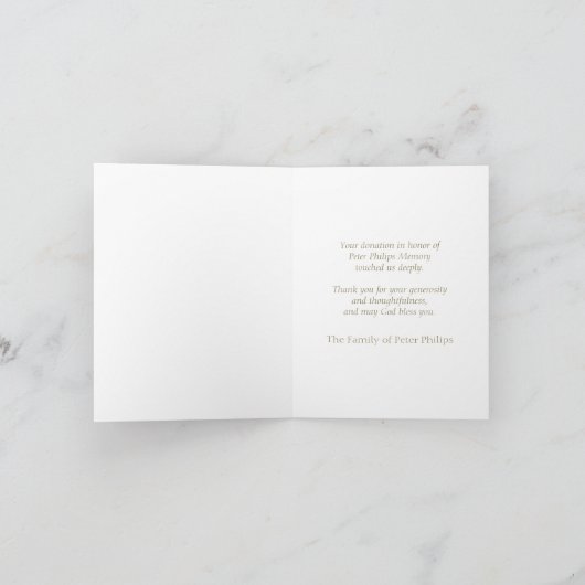 Elegant Bloemenpatroon Bedankt voor uw donatie (Binnen)