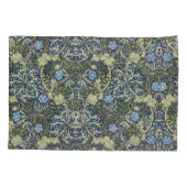 Elegant bloemenpatroon Bloemen Zeewier Groen Blauw Kussensloop (Achterkant-Links)