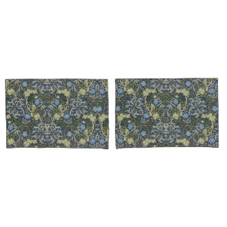 Elegant bloemenpatroon Bloemen Zeewier Groen Blauw Kussensloop