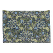 Elegant bloemenpatroon Bloemen Zeewier Groen Blauw Kussensloop (Achterkant-Rechts)