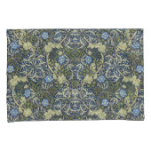 Elegant bloemenpatroon Bloemen Zeewier Groen Blauw Kussensloop (Voorkant-Rechts)