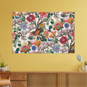 Elegant bloemenpatroon Kleurrijke trendy bloemen Canvas Afdruk (Insitu (Woonkamer))