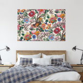 Elegant bloemenpatroon Kleurrijke trendy bloemen Canvas Afdruk (Insitu (Slaapkamer))