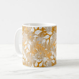 Elegant bloemenpatroon. koffiemok