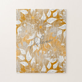 Elegant bloemenpatroon. legpuzzel