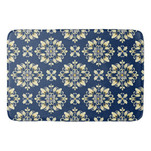 Elegant bloemenpatroon met gouden accenten badmat