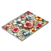 Elegant bloemenpatroon Notitieboek (Linkerzijde)