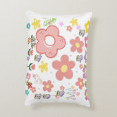 Elegant bloemenpatroon ontwerp accent kussen (Achterkant (Verticaal))