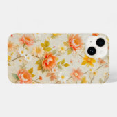 Elegant Bloemenpatroon ontwerp iPhone Hoesje (Achterkant horizontaal)
