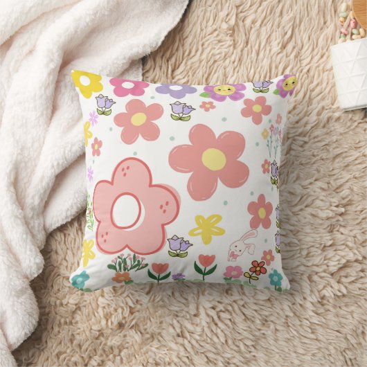 Elegant bloemenpatroon ontwerp kussen (Deken)