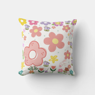 Elegant bloemenpatroon ontwerp kussen