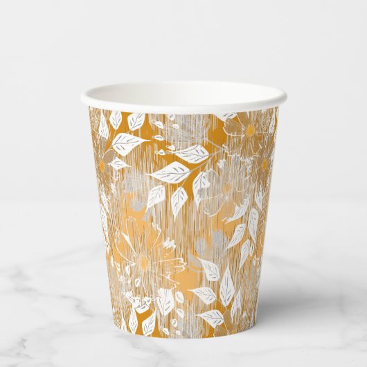 Elegant bloemenpatroon. papieren bekers (Achterkant)