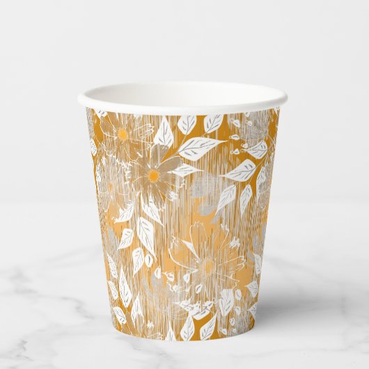 Elegant bloemenpatroon. papieren bekers (Voorkant)