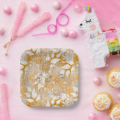 Elegant bloemenpatroon. papieren bordje (Feest)